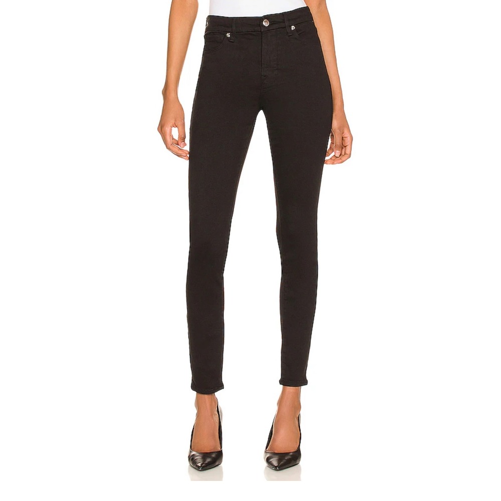 GOOD AMERICAN Good Legs Black Skinny Jeans Size 2 26 High Rise Sculpting Stretch